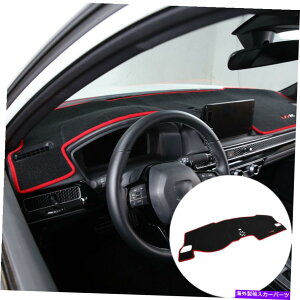 TVF[h 2022Ñz_VrbN11Ԗڂ̃_bV{[hJo[}bg_bV{[hpbhubNƃbh For 2022 Honda Civic 11th Dashboard Cover Mat Dashboard Pad Black and Red