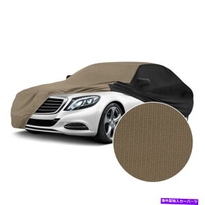 J[Jo[ }[L[~m10-11TeXgb`Tn^JX^J[Jo[WubN For Mercury Milan 10-11 Satin Stretch Indoor Sahara Tan Custom Car Cover w Black