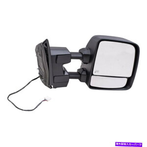 US�~���[ ��q���̃p���[�g�E�~���[�e�N�X�`���u���b�N�t�B�b�g2016-2019 Titan XD Passenger Side Power Tow Mirror Textured Black fits 2016-2019 Titan XD�y���s�A���i�z