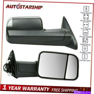 US~[ _bWRAM 2500̉xZT[LEDMt2{̃p[M܂肽݌~[ 2X Power Heated Fold Towing Mirrors w/Temp Sensor LED Signal For Dodge Ram 2500