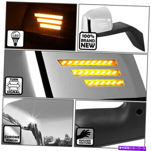 US�~���[ {�V�[�P���V����LED}�{���{VN�V���[�Y04-18�̃X�g���C�v�^�[���M���T�C�h�t�[�h�~���[ {Sequential LED} Stripe Turn Signal Side Hood Mirrors for Volvo VN Series 04-18�y���s�A���i�z