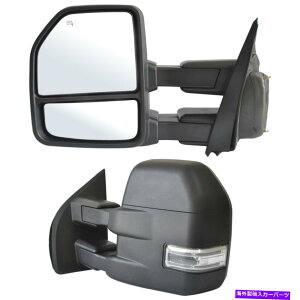 US~[ 15-20 Ford F150gbN̔dxZT[M22ŝ~[ Towing Mirrors For 15-20 Ford F150 Truck Power Heated Temp Sensor Signal 22 Pin
