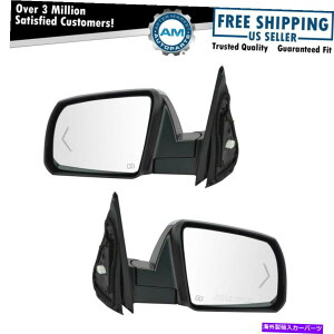 US�~���[ �g���^�Z�R�C�A�p�̃p���[�t�H�[���h���M�M���N�����~���[�h���C�o�[�̏�q�y�A Power Fold Heated Signal Chrome Mirror Driver Passenger Pair for Toyota Sequoia