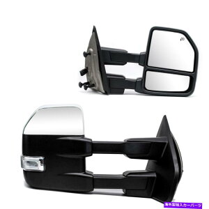 US~[ 04-14 Ford F150 POWERMLED^[VOiN̐VX^Ĉ New Style Towing Mirrors For 04-14 Ford F150 Power Heated LED Turn Signal Chrome