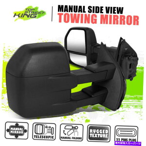 US~[ 蓮TChAr[~[+tH[hF150 15-18̉E Manual Adjustment Side Rear View Towing Mirrors Left+Right for Ford F150 15-18
