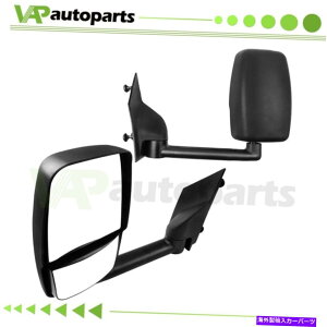 US�~���[ ��+�E�̍����e�N�X�`���g�E�}�j���A���~���[�t�B�b�g2003-17�V�{���[�G�N�X�v���X�T�o�i Left+Right Black Textured Tow Manual Mirrors Fits 2003-17 Chevy Express Savana