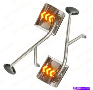 US�~���[ QSC�p�t�H�[�}���XLED�t�[�h�~���[LH RH�y�Aw/ arm for International Prostar QSC Performance LED Hood Mirror LH RH Pair w/ Arm for International Prostar�y���s�A���i�z