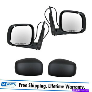 US~[ 08-10OhLoɃZbgꂽ̍Mp[~[yA Smooth Black Heated Power Side Mirrors Left Pair Set for 08-10 Grand Caravan