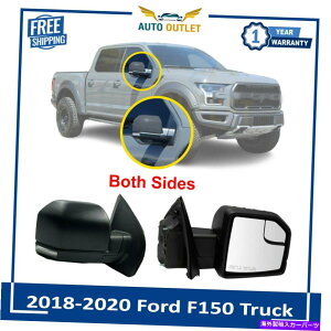 US~[ 2018-2020 Ford F150p̋p[MLED^[VOieNX`[teNX`[ݒ Mirror Power Heated LED Turn Signal Textured w/ Temp Set For 2018-2020 Ford F150