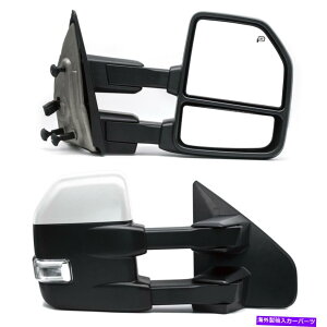 US~[ yA04-14 FORD F-150p[M܂LED^[VOiN Pair Towing Mirrors 04-14 Ford F-150 Power Heated Puddle LED Turn Signal Chrome