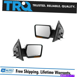 US~[ TRQ~[p[MtH[hPuddle Light ChromeyA09-10 F150ɃZbg TRQ Mirrors Power Heated Memory Fold Puddle Light Chrome Pair Set for 09-10 F150