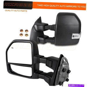 US~[ ~]̂ubNtBbg1999-2007tH[hF250p[MLEDM MIROZO Towing Mirrors Black Fits 1999-2007 Ford F250 Power Heated LED Signal