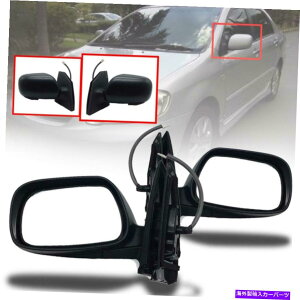 US~[ g^J[E120Z_2001-2007̃ubNTChhA~[yAGNgbN Black Side Door Mirror Pair Electric For Toyota Corolla E120 Sedan 2001-2007