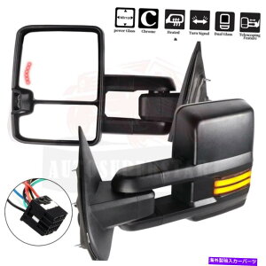 US~[ d͉MNAXGMC̃V{[p̓IM_Ci~bNLEDM~[ Power Heated Clearance Dynamic LED Signal Towing Mirrors For Chevy For GMC