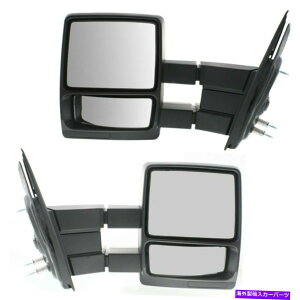US~[ 2004ÑgE~[Zbg Tow Mirror Set For 2004 2014 Ford F-150 Left & Right Side Manual Fold Textured