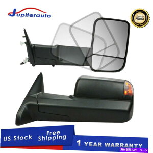 US~[ 09-17 Dodge Ram 1500 2500 3500 Power FoldM~[ +xZT[ For 09-17 Dodge Ram 1500 2500 3500 Power Fold Heated Tow Mirrors +Temper Sensor