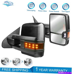 US~[ yAi2jVo[hVG14-18 1500 2500 3500̐܂肽ݔd Pair(2) Fold Power Heated Tow Mirrors For Silverado Sierra 14-18 1500 2500 3500