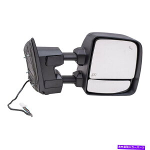 US�~���[ ��q���̃p���[�g�E�~���[�e�N�X�`���u���b�N�t�B�b�g2016-2019 Titan XD Passenger Side Power Tow Mirror Textured Black fits 2016-2019 Titan XD�y���s�A���i�z