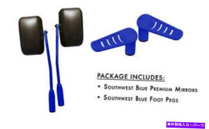 US~[ W[vO[JKTEXEFXgu[~[AJōꂽrJ0043852 Fits Jeep Wrangler JK Southwest Blue Mirror with Arms Made in USA J0043852