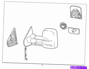 US�~���[ 2014-2018 Chevy Silverado 1500���̃h���C�o�[�T�C�h�h�A�~���[�u���b�N22820395 OEM 2014-2018 CHEVY SILVERADO 1500 LEFT DRIVER SIDE DOOR MIRROR BLACK 22820395 OEM