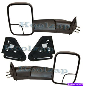 US~[ sbNAbvgbN̂߂̃gE~[}jA܂肽݃ubNtuPbgZbgyA For Ram Pickup Truck Tow Mirror Manual Folding Black w/Support Bracket SET PAIR