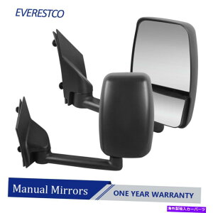 US~[ 2003-2017̃}jA܂肽݌ Pair Manual Folding Tow Mirrors For 2003-2017 Chevrolet Express GMC Savana Van