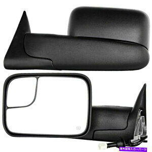 US�~���[ 2�t�B�b�g�̐V�����Z�b�gDodge Ram 1500 98-01 LH��RH SIDE TWG�~���[PWR MAN FLDG HTD New Set Of 2 Fits DODGE RAM 1500 98-01 LH & RH Side Twg Mirror Pwr Man Fldg Htd�y���s�A���i�z