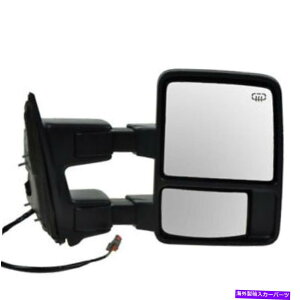 US~[ FV[YpgbN~[p[M}jA]E̐LkL For F-Series Truck Tow Mirror Power Heated Manual Telescopic w/Signal Right Side