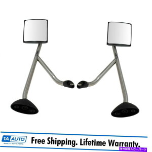 US�~���[ �O�����ʃr���[�~���[�}�j���A���N����LH RH�y�A���ۓI�ȃv���X�^ Exterior Side View Mirror Manual Chrome LH RH Pair for International ProStar�y���s�A���i�z