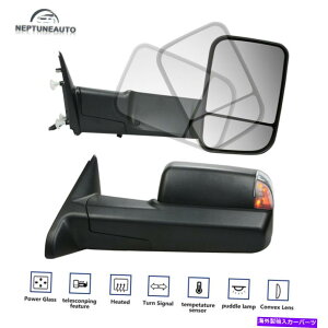 US~[ RH +LH TOW~[p[M09-17 DODGE RAM 1500 2500 3500̐܂肽 RH +LH Tow Mirrors Power Heated operate Fold For 09-17 Dodge Ram 1500 2500 3500