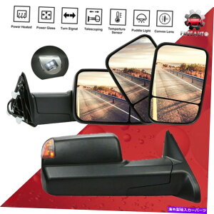 US~[ _bWRAM 3500 2500 1500p̉xZT[tyAp[MtH[hgE~[ Pair Power Heated Fold Tow Mirrors w/Temp Sensor For Dodge Ram 3500 2500 1500