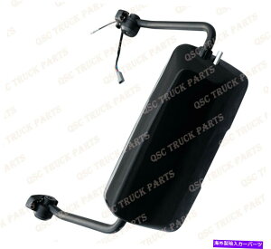 US~[ QSCubNhA~[AZu}bNAZ̍hCo[ QSC Black Door Mirror Assemblies W/ Arms Left Driver Side for Mack Anthem