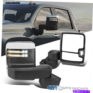 US~[ 20-22V{[Vo[h2500hdp[M+Ao[LEDMyA Fits 20-22 Chevy Silverado 2500HD Power Heated Tow Mirrors+Amber LED Signal Pair