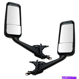 US~[ P[Xp̃GNXeATChr[~[r[́AxZT[yAw/xZT[yAM܂ Exterior Side View Mirror Power Heated Black w/ Temp Sensor Pair for Kenworth
