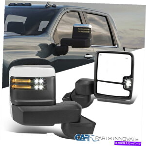 US~[ 20-22V{[Vo[h2500hdp[M+wMyA Fits 20-22 Chevy Silverado 2500HD Power Heated Tow Mirrors+Smoke LED Signal Pair