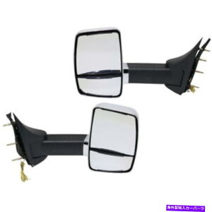 US�~���[ Ford E-150/E-350 Club Wagon 2003-2005 Towing Mirror LH��RH�y�A|�N���� For Ford E-150/E-350 Club Wagon 2003-2005 Towing Mirror LH and RH Pair | Chrome�y���s�A���i�z