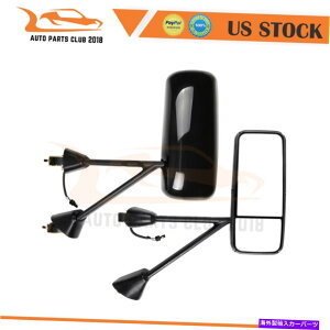 US�~���[ 08-16�P�����[�XT170 T370 T600 T660 LH+RH�T�C�h�u���b�N�~���[���������܂��� For 08-16 Kenworth T170 T370 T600 T660 LH+RH Side Black Mirrors Complete�y���s�A���i�z