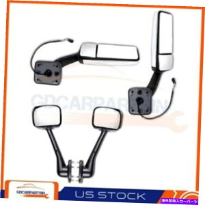 US�~���[ 2008-2016 Freightliner Cascadia Driver+Passenger Chrome Mirrors�ƌ݊��� Compatible With 2008-2016 Freightliner Cascadia Driver+Passenger Chrome Mirrors�y���s�A���i�z