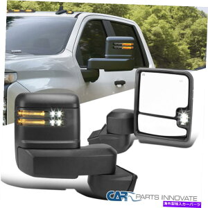 US~[ 20-22V{[Vo[h2500hdp[M+X[NYLEDM Fits 20-22 Chevy Silverado 2500HD Power Heated Tow Mirrors+Smoke Lens LED Signal