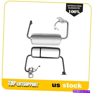 US~[ ~[2018N55ChromeSȃyAChrome Century/Columbia Mirrors Complete Pair Chrome For 05-2018 Freightliner Century/Columbia