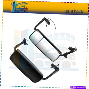 US~[ ~[SyATChr[05-18{{VNL̃NAubNnEWO Mirrors Complete Pair Side View Clear Black Housing For 05-18 Volvo VNL