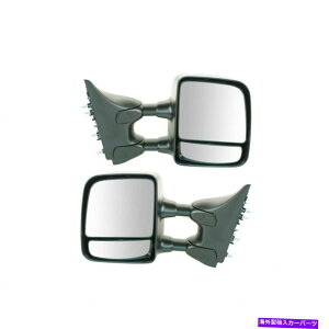 US�~���[ �g���C�����b�W������~���[�}�j���A���e�N�X�`���u���b�N�y�A04-15�^�C�^��Xe s�p Trail Ridge Towing Mirror Manual Textured Black Pair Set For 04-15 Titan XE S�y���s�A���i�z