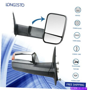 US~[ ~[p[tH[h10-12_bWRAM1500 2500̉M^[M𒲐 Towing Mirror Power Fold adjust Heated Turn Signal For 10-12 Dodge Ram1500 2500