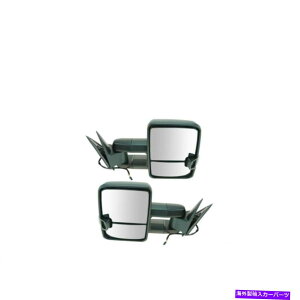 US~[ gbNp̂~[}jAX[NMLEDX|bgCgyA Towing Mirror Manual Smoked Signal LED Spotlight Pair for Truck