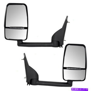 US~[ yA}jA~[2003-2016 GMC Savana Chevrolet Express̃fAKX Pair Manual Side Mirrors Dual Glass for 2003-2016 GMC Savana Chevrolet Express