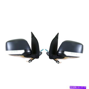 US~[ hA~[ubNLEDtBbgjbTD40 4WDioSsbNAbvSEgbN2004-14 DOOR MIRRORS BLACK WITH LED FIT NISSAN D40 4WD NAVARA S PICK-UP SE TRUCK 2004-14