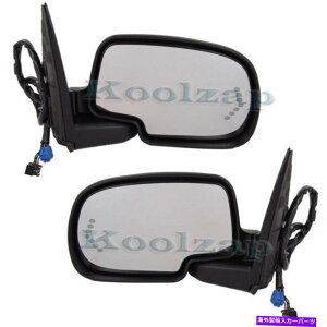 US~[ Vo[hgbN~[p̓dMw/M܂̃CgƒyAZbg For Silverado Truck Mirror Power Heated w/Signal Puddle Light & Dimmer PAIR SET