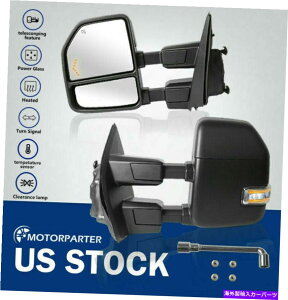 US~[ 17-20 Ford F250-F550^[VOiŉMꂽxZT[̓d͕tTow~[ Tow Mirrors w/ Temp Sensor Power Heated For 17-20 Ford F250-F550 Turn signal