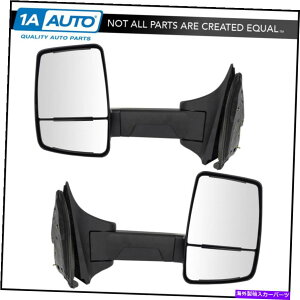 US~[ ~[}jAxobNX^COA[eNX`ubNyA11-16tH[hSDpZbg Mirror Manual Velvac Style Long Arm Textured Black Pair Set for 11-16 Ford SD