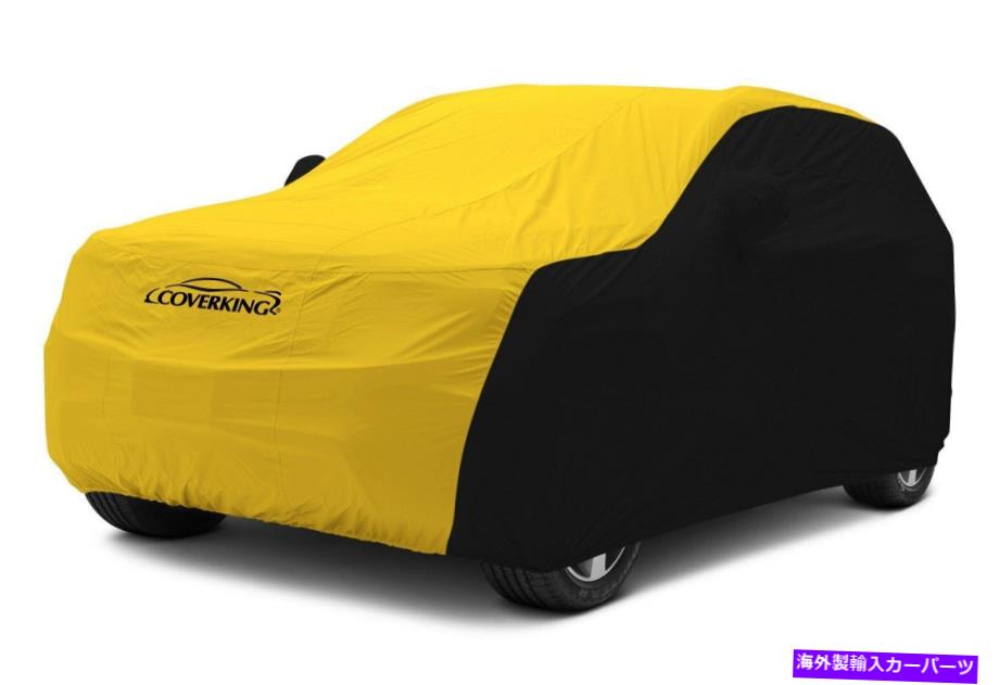 カーカバー 三菱モンテロ94-98のためのストームプルーフ黄色のカスタムカーカバーWブラックサイド For Mitsubishi Montero 94-98 Stormproof Yellow Custom Car Cover w Black Sides